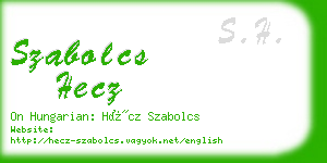 szabolcs hecz business card